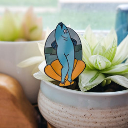 Botticelli's Mermaid Enamel Pin
